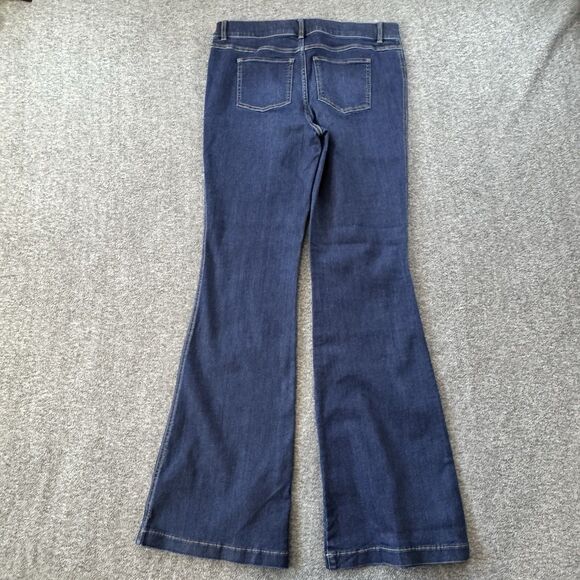 SPANX Flare Jeans Womens XL Midnight Blue Shade pull-on 20327R NWT - Picture 2 of 7